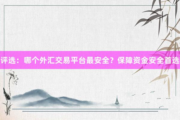 评选：哪个外汇交易平台最安全？保障资金安全首选